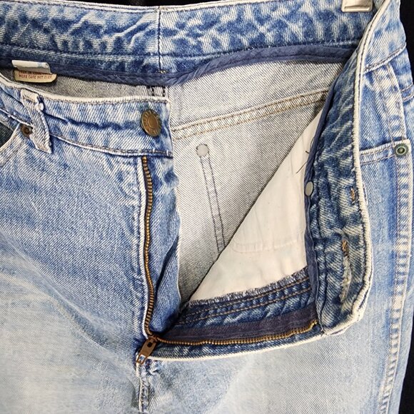 1970's-80's Calvin Klein Jeans Size 11 Mid wash Hi rise Str8 leg 29.5"x 33.5" - Picture 8 of 13